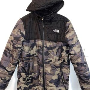 Northface army print jacket size L